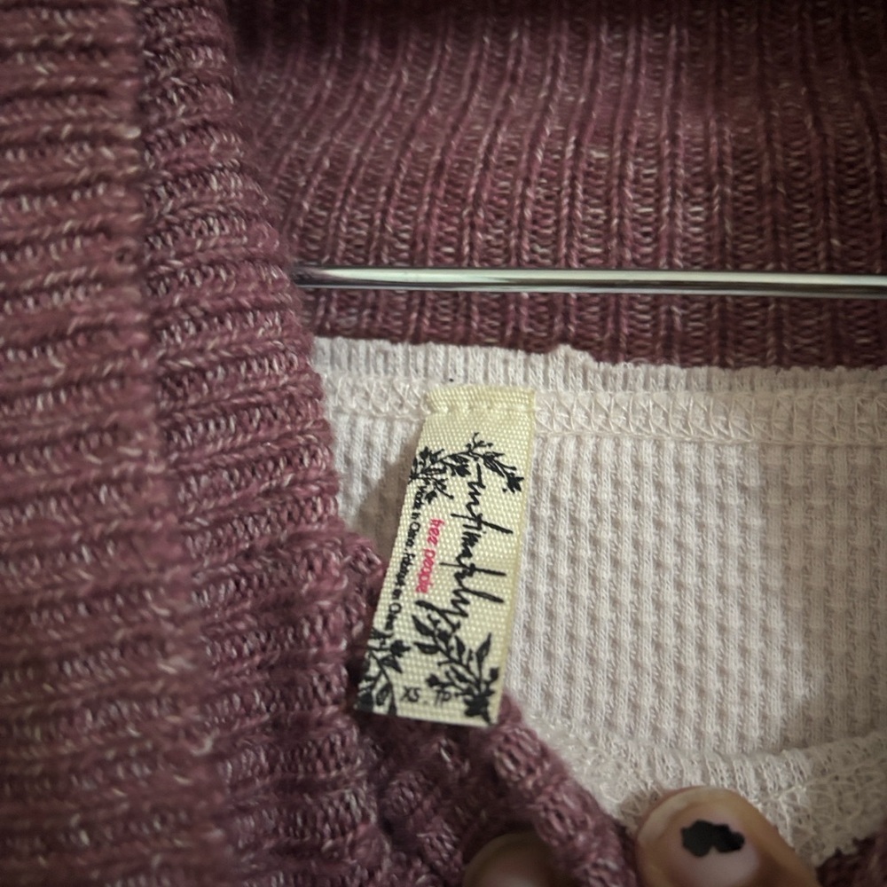 Free People Intimately Make it Cozy Thermal Tunic Top size XS - Picture 2 of 6